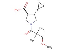 (3S*,4S*)-4-cyclopropyl-1-(3-methoxy-2,2-dimethylpropanoyl)-3-pyrrolidinecarboxylic acid