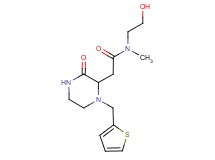 N-(2-hydroxyethyl)-N-methyl-2-[3-oxo-1-(2-thienylmethyl)-2-piperazinyl]acetamide