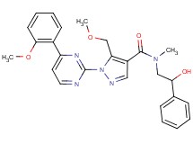 N-(2-hydroxy-2-phenylethyl)-5-(methoxymethyl)-1-[4-(2-methoxyphenyl)-2-pyrimidinyl]-N-methyl-1H-pyrazole-4-carboxamide