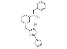 N-benzyl-N-methyl-1-{[5-methyl-2-(2-thienyl)-1,3-oxazol-4-yl]methyl}-3-piperidinamine