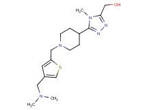 {5-[1-({4-[(dimethylamino)methyl]-2-thienyl}methyl)piperidin-4-yl]-4-methyl-4H-1,2,4-triazol-3-yl}methanol
