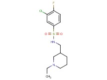 3-chloro-N-[(1-ethylpiperidin-3-yl)methyl]-4-fluorobenzenesulfonamide