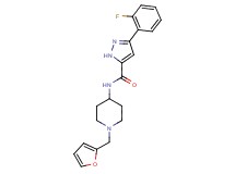 3-(2-fluorophenyl)-N-[1-(2-furylmethyl)-4-piperidinyl]-1H-pyrazole-5-carboxamide