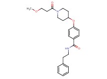 4-{[1-(3-methoxypropanoyl)-4-piperidinyl]oxy}-N-(2-phenylethyl)benzamide