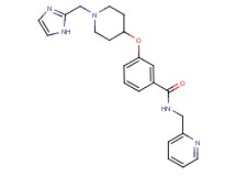 3-{[1-(1H-imidazol-2-ylmethyl)-4-piperidinyl]oxy}-N-(2-pyridinylmethyl)benzamide
