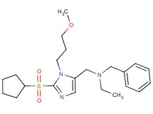 N-benzyl-N-{[2-(cyclopentylsulfonyl)-1-(3-methoxypropyl)-1H-imidazol-5-yl]methyl}ethanamine