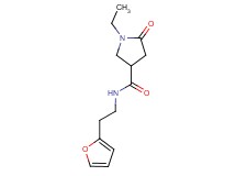 1-ethyl-N-[2-(2-furyl)ethyl]-5-oxo-3-pyrrolidinecarboxamide
