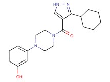 3-{4-[(3-cyclohexyl-1H-pyrazol-4-yl)carbonyl]piperazin-1-yl}phenol