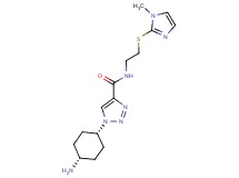 1-(cis-4-aminocyclohexyl)-N-{2-[(1-methyl-1H-imidazol-2-yl)thio]ethyl}-1H-1,2,3-triazole-4-carboxamide