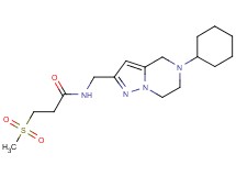 N-[(5-cyclohexyl-4,5,6,7-tetrahydropyrazolo[1,5-a]pyrazin-2-yl)methyl]-3-(methylsulfonyl)propanamide