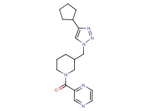 2-({3-[(4-cyclopentyl-1H-1,2,3-triazol-1-yl)methyl]piperidin-1-yl}carbonyl)pyrazine