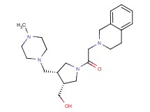 {(3R*,4R*)-1-(3,4-dihydroisoquinolin-2(1H)-ylacetyl)-4-[(4-methylpiperazin-1-yl)methyl]pyrrolidin-3-yl}methanol