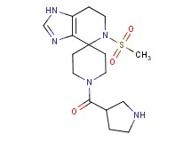 5-(methylsulfonyl)-1'-(3-pyrrolidinylcarbonyl)-1,5,6,7-tetrahydrospiro[imidazo[4,5-c]pyridine-4,4'-piperidine] dihydrochloride