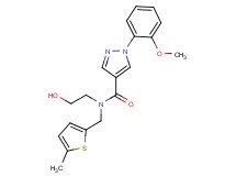 N-(2-hydroxyethyl)-1-(2-methoxyphenyl)-N-[(5-methyl-2-thienyl)methyl]-1H-pyrazole-4-carboxamide