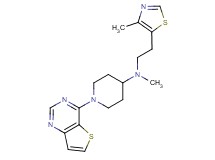 N-methyl-N-[2-(4-methyl-1,3-thiazol-5-yl)ethyl]-1-thieno[3,2-d]pyrimidin-4-ylpiperidin-4-amine