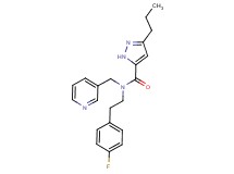 N-[2-(4-fluorophenyl)ethyl]-3-propyl-N-(3-pyridinylmethyl)-1H-pyrazole-5-carboxamide