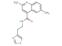 2,6-dimethyl-N-[2-(1,3-thiazol-4-yl)ethyl]-4-quinolinecarboxamide