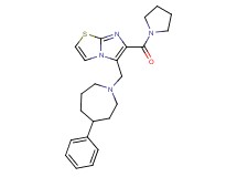 5-[(4-phenyl-1-azepanyl)methyl]-6-(1-pyrrolidinylcarbonyl)imidazo[2,1-b][1,3]thiazole
