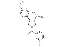 (3S*,4R*)-1-[(5-fluoro-3-pyridinyl)carbonyl]-4-(4-methoxyphenyl)-N,N-dimethyl-3-pyrrolidinamine