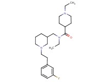 N,1-diethyl-N-({1-[2-(3-fluorophenyl)ethyl]-3-piperidinyl}methyl)-4-piperidinecarboxamide