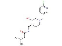 N-({(3S*,4S*)-1-[(6-chloropyridin-3-yl)methyl]-3-hydroxypiperidin-4-yl}methyl)-3-methylbutanamide