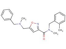 5-{[benzyl(methyl)amino]methyl}-N-methyl-N-(2-methylbenzyl)isoxazole-3-carboxamide