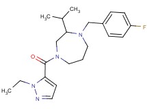 4-[(1-ethyl-1H-pyrazol-5-yl)carbonyl]-1-(4-fluorobenzyl)-2-isopropyl-1,4-diazepane