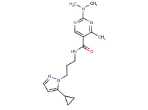 N-[3-(5-cyclopropyl-1H-pyrazol-1-yl)propyl]-2-(dimethylamino)-4-methyl-5-pyrimidinecarboxamide