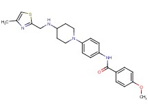 4-methoxy-N-[4-(4-{[(4-methyl-1,3-thiazol-2-yl)methyl]amino}-1-piperidinyl)phenyl]benzamide