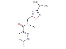 N-[(3-isopropyl-1,2,4-oxadiazol-5-yl)methyl]-N-methyl-6-oxo-1,4,5,6-tetrahydropyridazine-3-carboxamide