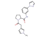 1-[(1-methyl-1H-pyrrol-3-yl)acetyl]-N-[3-(1H-pyrazol-1-yl)phenyl]prolinamide