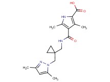 4-{[({1-[(3,5-dimethyl-1H-pyrazol-1-yl)methyl]cyclopropyl}methyl)amino]carbonyl}-3,5-dimethyl-1H-pyrrole-2-carboxylic acid