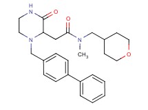 2-[1-(4-biphenylylmethyl)-3-oxo-2-piperazinyl]-N-methyl-N-(tetrahydro-2H-pyran-4-ylmethyl)acetamide