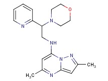 2,5-dimethyl-N-[2-(4-morpholinyl)-2-(2-pyridinyl)ethyl]pyrazolo[1,5-a]pyrimidin-7-amine