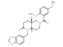 (4aR*,8aS*)-1-(1,3-benzodioxol-5-ylmethyl)-6-(2,5-dimethoxybenzoyl)octahydro-1,6-naphthyridin-2(1H)-one