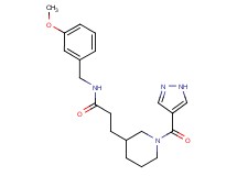 N-(3-methoxybenzyl)-3-[1-(1H-pyrazol-4-ylcarbonyl)piperidin-3-yl]propanamide