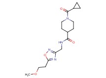 1-(cyclopropylcarbonyl)-N-{[5-(2-methoxyethyl)-1,2,4-oxadiazol-3-yl]methyl}-4-piperidinecarboxamide