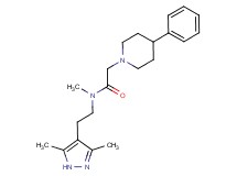 N-[2-(3,5-dimethyl-1H-pyrazol-4-yl)ethyl]-N-methyl-2-(4-phenyl-1-piperidinyl)acetamide