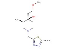 (3R*,4R*)-4-(2-methoxyethyl)-3-methyl-1-[(5-methyl-1,3,4-thiadiazol-2-yl)methyl]-4-piperidinol