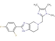 2-(2,4-difluorophenyl)-5-[(1,4,5-trimethyl-1H-imidazol-2-yl)methyl]-4,5,6,7-tetrahydro-1H-imidazo[4,5-c]pyridine
