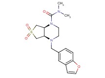 (4aR*,7aS*)-4-(1-benzofuran-5-ylmethyl)-N,N-dimethylhexahydrothieno[3,4-b]pyrazine-1(2H)-carboxamide 6,6-dioxide