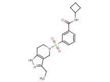 N-cyclobutyl-3-[(3-ethyl-1,4,6,7-tetrahydro-5H-pyrazolo[4,3-c]pyridin-5-yl)sulfonyl]benzamide
