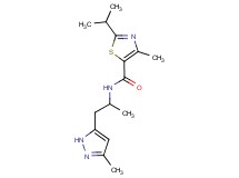 2-isopropyl-4-methyl-N-[1-methyl-2-(3-methyl-1H-pyrazol-5-yl)ethyl]-1,3-thiazole-5-carboxamide