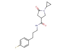 1-cyclopropyl-N-[3-(4-fluorophenyl)propyl]-5-oxo-3-pyrrolidinecarboxamide