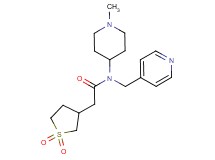 2-(1,1-dioxidotetrahydro-3-thienyl)-N-(1-methyl-4-piperidinyl)-N-(4-pyridinylmethyl)acetamide