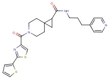 N-[3-(4-pyridinyl)propyl]-6-{[2-(2-thienyl)-1,3-thiazol-4-yl]carbonyl}-6-azaspiro[2.5]octane-1-carboxamide