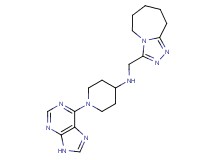 1-(9H-purin-6-yl)-N-(6,7,8,9-tetrahydro-5H-[1,2,4]triazolo[4,3-a]azepin-3-ylmethyl)piperidin-4-amine