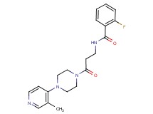 2-fluoro-N-{3-[4-(3-methyl-4-pyridinyl)-1-piperazinyl]-3-oxopropyl}benzamide trifluoroacetate