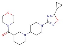1'-(5-cyclopropyl-1,2,4-oxadiazol-3-yl)-3-(morpholin-4-ylcarbonyl)-1,4'-bipiperidine