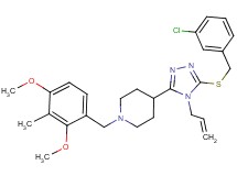 4-{4-allyl-5-[(3-chlorobenzyl)thio]-4H-1,2,4-triazol-3-yl}-1-(2,4-dimethoxy-3-methylbenzyl)piperidine